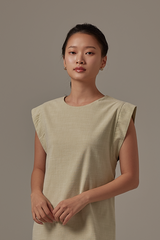 Klaara Side Slit Dress in Pistachio