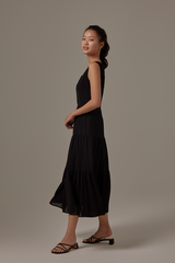 Kerlin Tri-Tiered Dress in Black