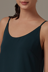 Vrenna Midi Slip Dress in Pine