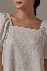 Delany Embroidered Dress in White