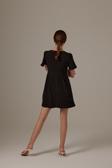Jeradine Babydoll Dress in Black
