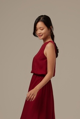 Catherine Swing Dress in Burgundy