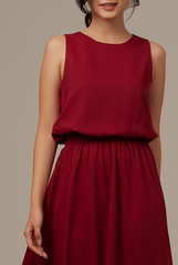 Catherine Swing Dress in Burgundy