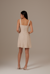 Skera Tweed Dress in Khaki