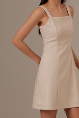Skera Tweed Dress in Khaki