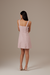 Skera Tweed Dress in Light Pink