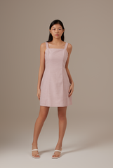 Skera Tweed Dress in Light Pink