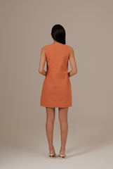 Jan Shift Dress in Brick