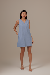 Jan Shift Dress in Light Blue