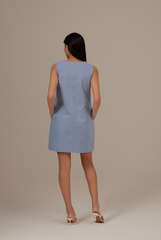 Jan Shift Dress in Light Blue