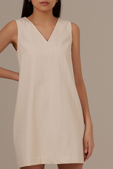 Jan Shift Dress in Rice