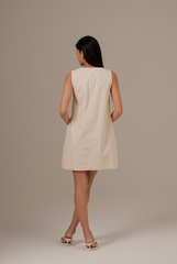 Jan Shift Dress in Rice