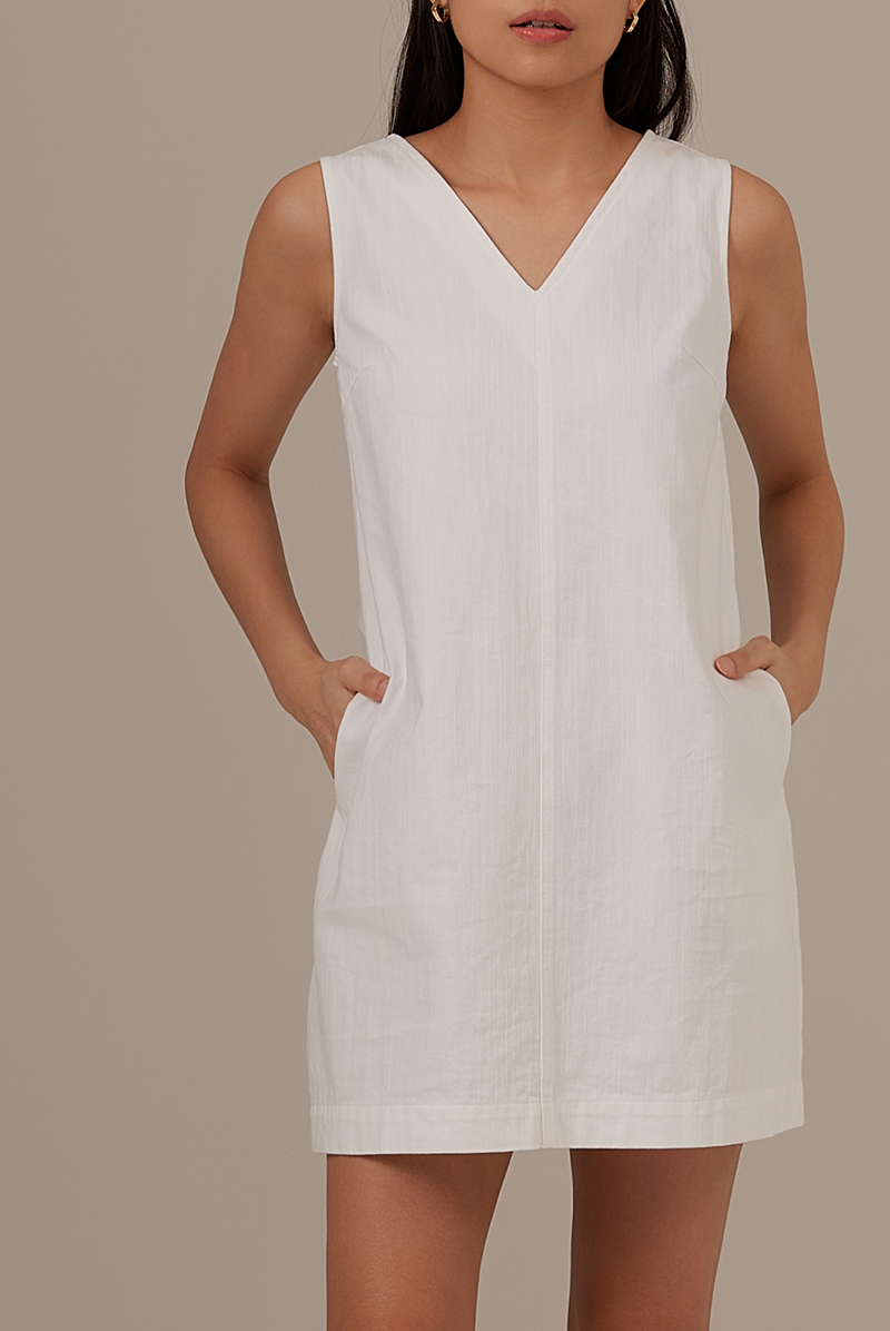 Jan Shift Dress in White