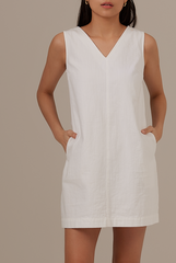 Jan Shift Dress in White