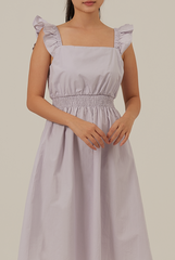 Tailyn Smocked Waist Dress in Lilac