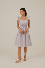 Tailyn Smocked Waist Dress in Lilac