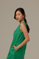 Lynn Textured Shift Dress in Green