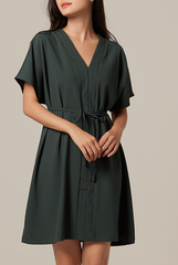 Rumiel Kimono Dress in Pine