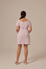 Mindy V-Neck Textured Dress in Lilac