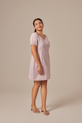 Mindy V-Neck Textured Dress in Lilac