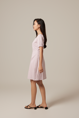Mindy V-Neck Textured Dress in Lilac