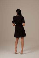 Odina Side-Cut Dress in Black