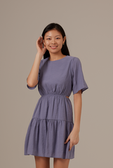 Odina Side-Cut Dress in Slate Blue