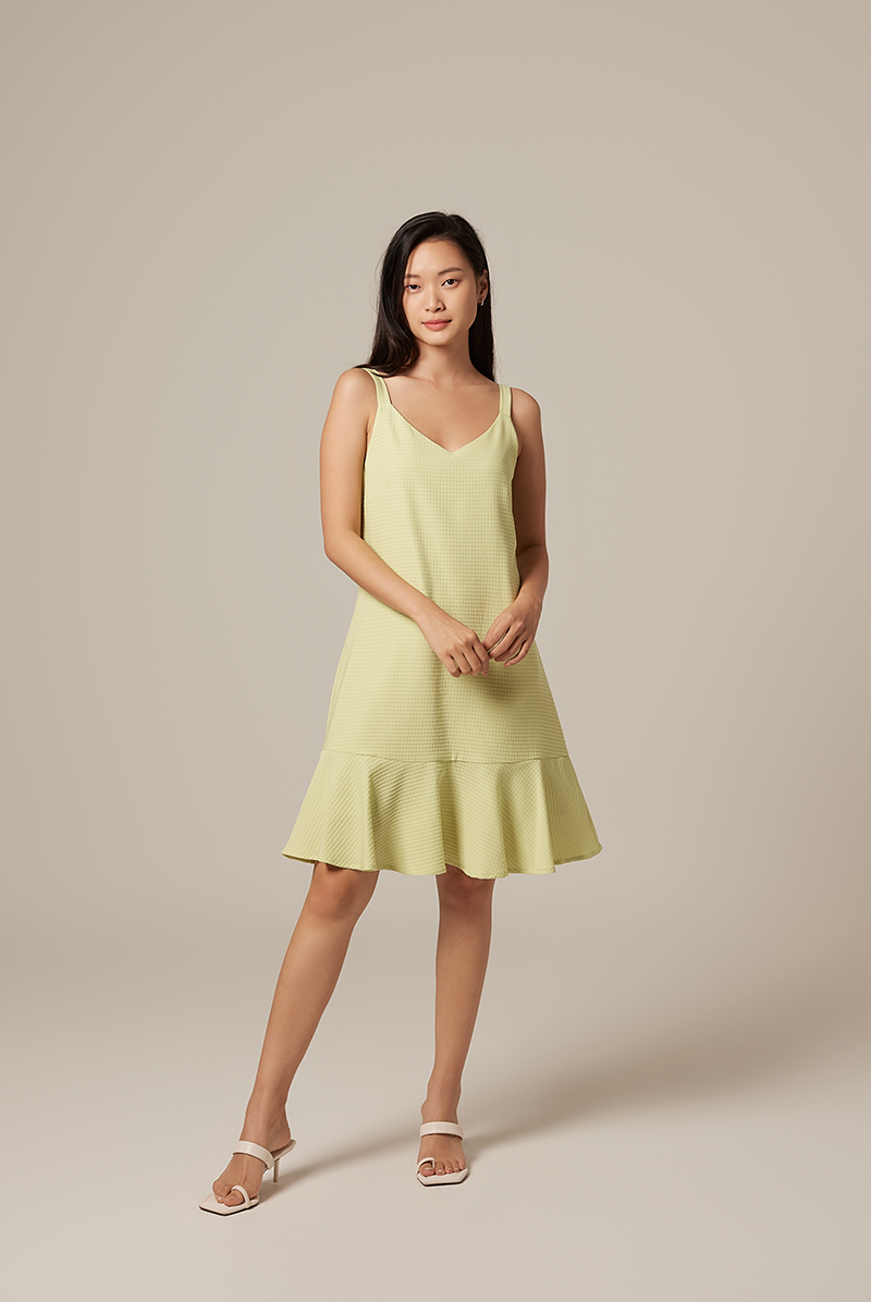 Raylyn Waffle Textured Dress in Apple