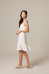 Raylyn Waffle Textured Dress in White