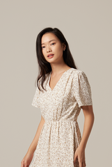 Kadita Floral V-neck Dress