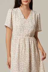 Kadita Floral V-neck Dress