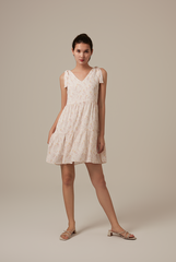 Azora Floral Slip Dress in Powder