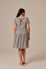 Merelyn Ribbon-Tie Dress in Black