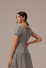 Merelyn Ribbon-Tie Dress in Black