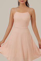 Rosslyn Sleeveless Rib Dress in Powder