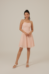 Rosslyn Sleeveless Rib Dress in Powder
