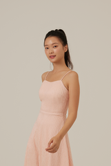 Rosslyn Sleeveless Rib Dress in Powder