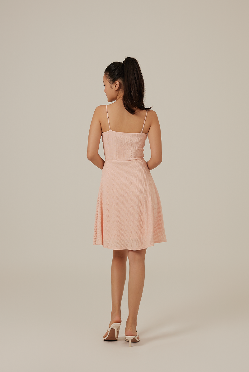 Rosslyn Sleeveless Rib Dress in Powder