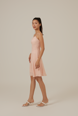 Rosslyn Sleeveless Rib Dress in Powder