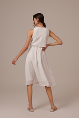 Levi Textured Swing Dress in White