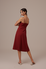 Devi Sleeveless Dress in Chestnut