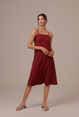 Devi Sleeveless Dress in Chestnut
