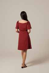 Anvi Sweetheart Dress in Chestnut
