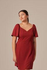 Anvi Sweetheart Dress in Chestnut