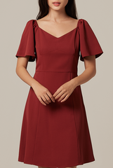 Anvi Sweetheart Dress in Chestnut