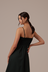 Tierra V-neck Dress in Pine
