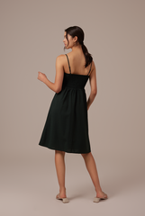 Tierra V-neck Dress in Pine