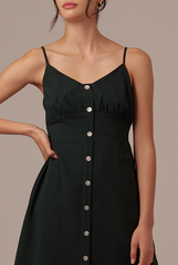Tierra V-neck Dress in Pine