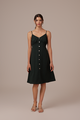 Tierra V-neck Dress in Pine