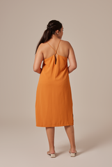 Gloria Halter Neck Dress in Orange